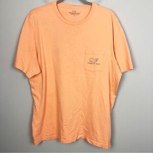 VINEYARD VINES | Creamsicle Orange Dark Blue Whale Logo Graphic Tee Men’s Size L